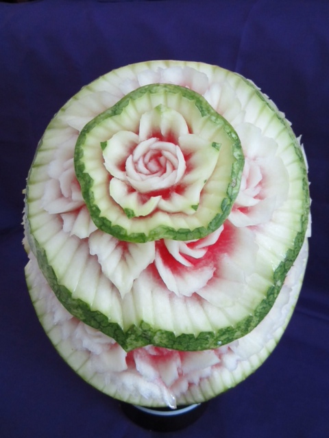Spiral Watermelon Rose Thai Creations