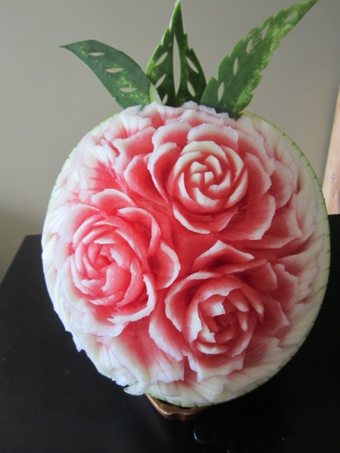 Watermelon Rose Carving Thai Creations