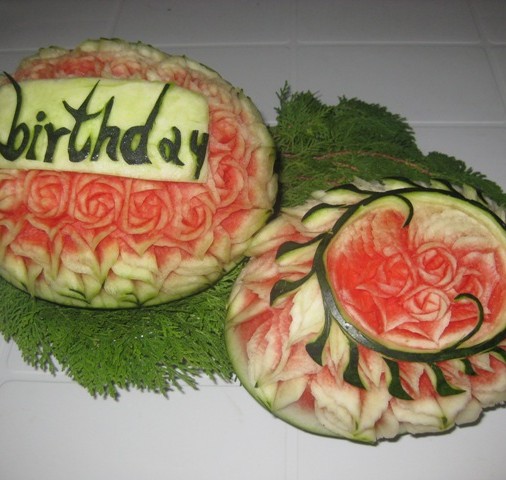 birthday watermelon carving