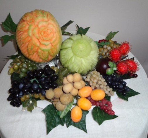 Fancy Carved Fruit Platter
