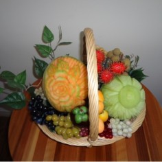 Fruit Carving Gift Basket