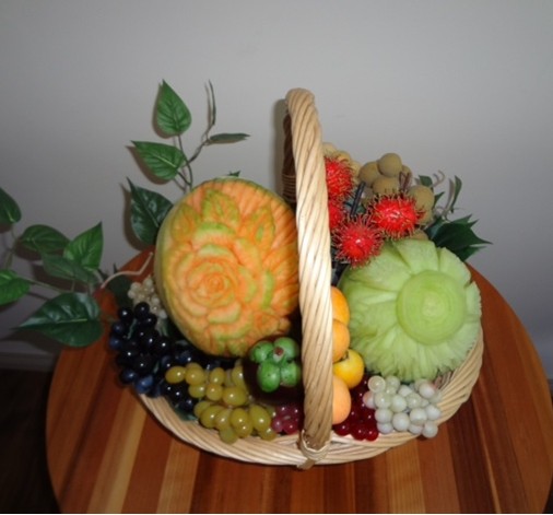 Fruit Carving Gift Basket