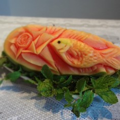 Papaya Fish Carving