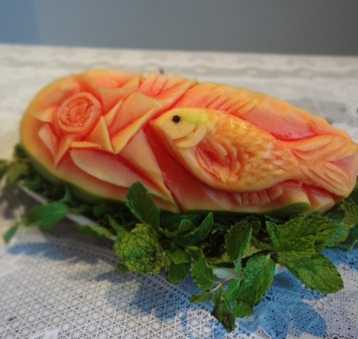 Papaya Fish Carving