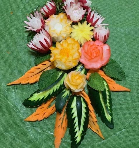 Floral Thai Vegetable Carving